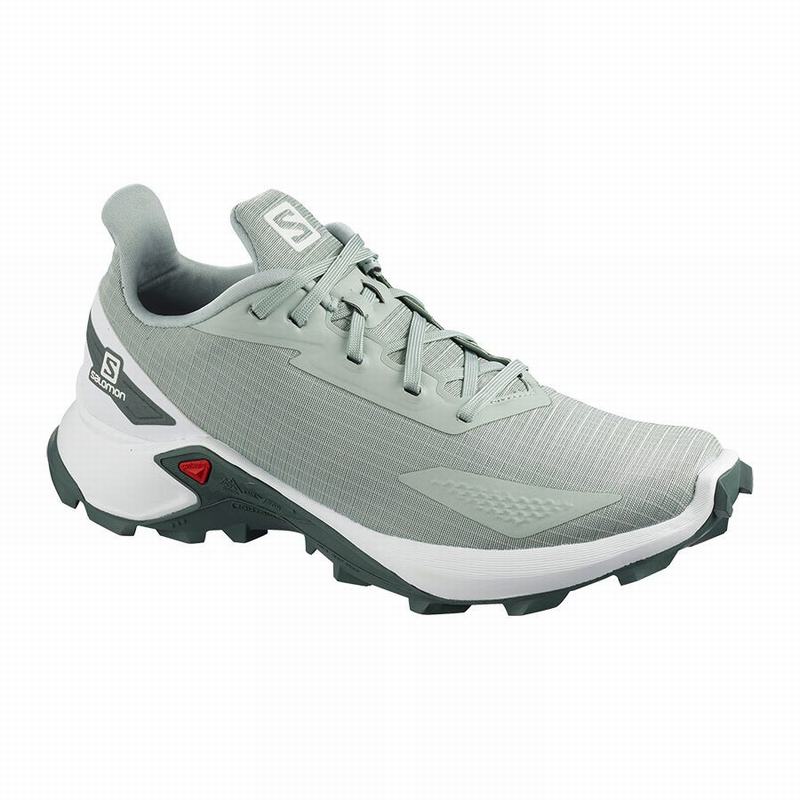 Salomon ALPHACROSS BLAST Zapatillas Trail Running Mujer - Turquesa Claro Gris / Blancas - Colombia (